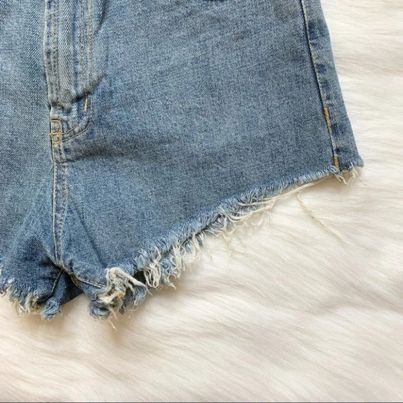 Urban Outfitters BDG Jean Shorts Jorts Distressed High Waist Cut off Denim Small - Picture 7 of 16